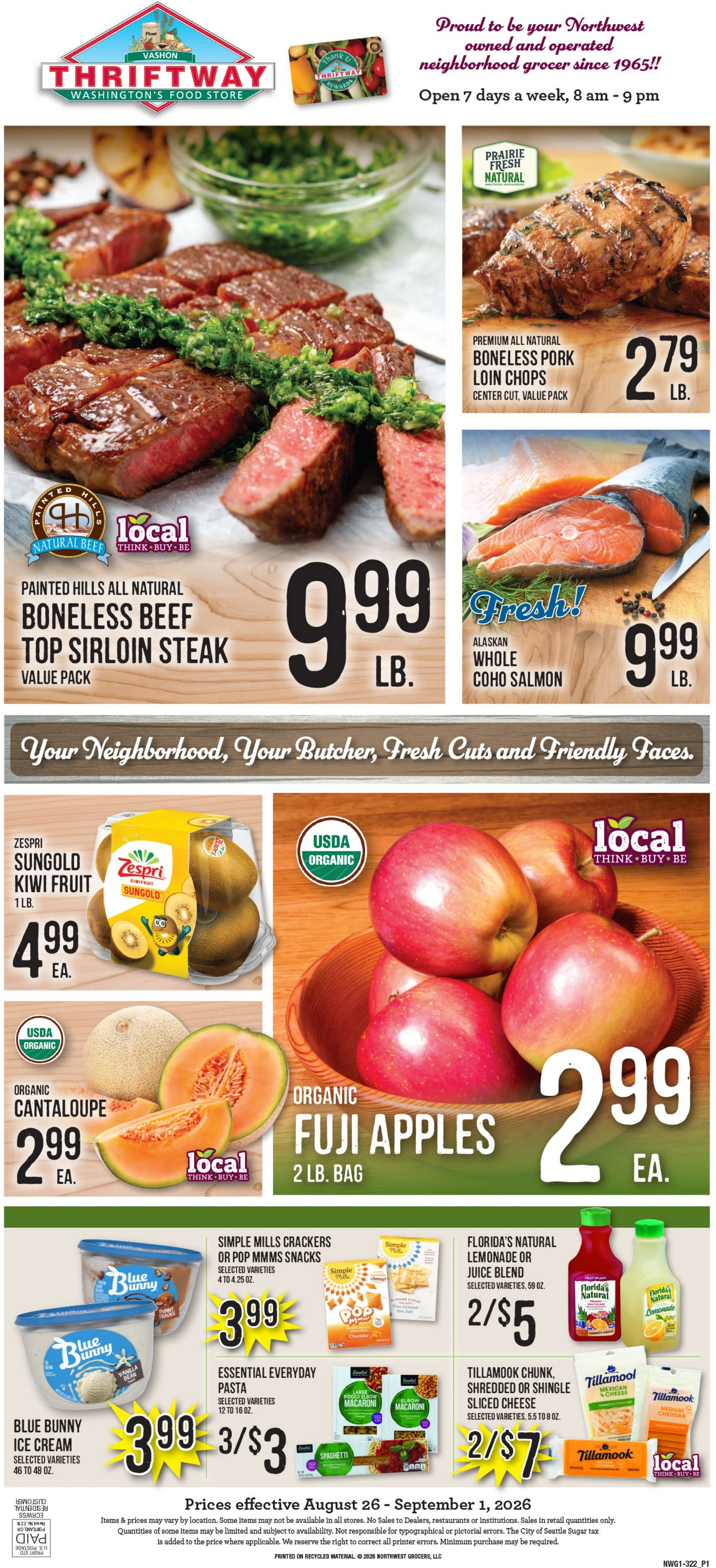 Vashon Thriftway Vashon Thriftway Weekly Ad - Page 1