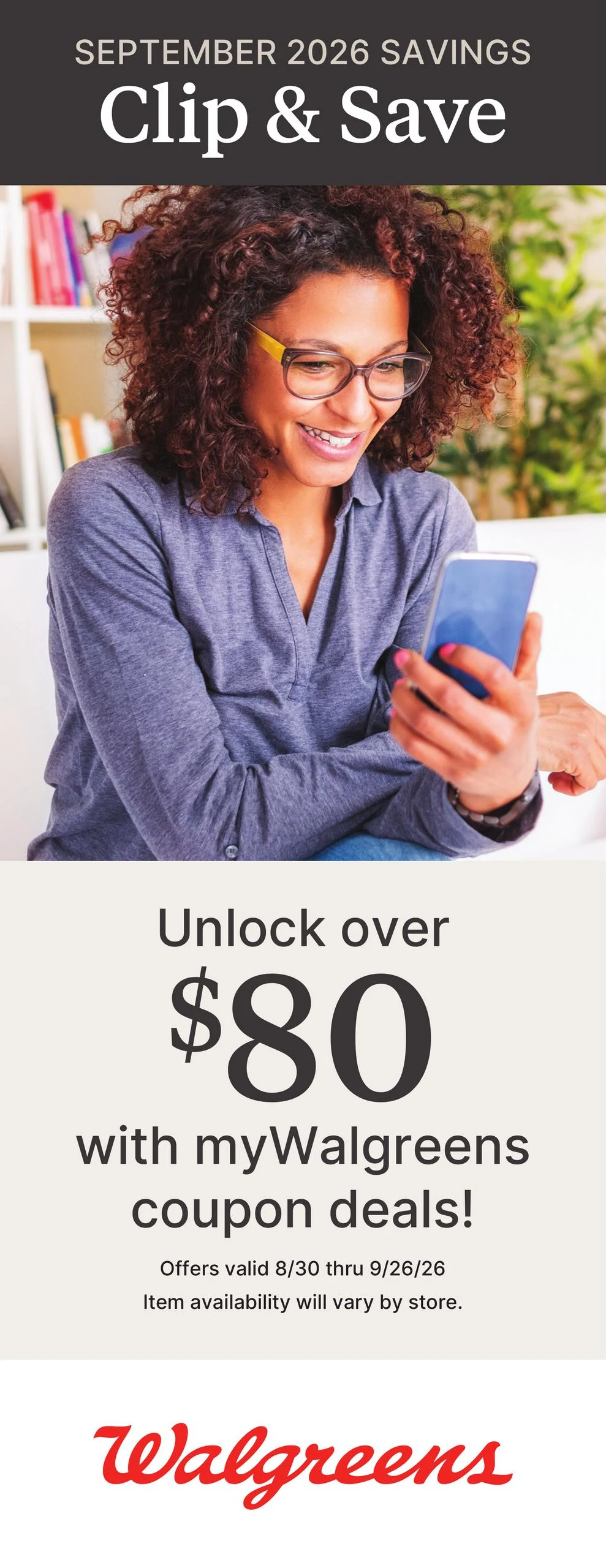 Walgreens September Savings Book - Page 1