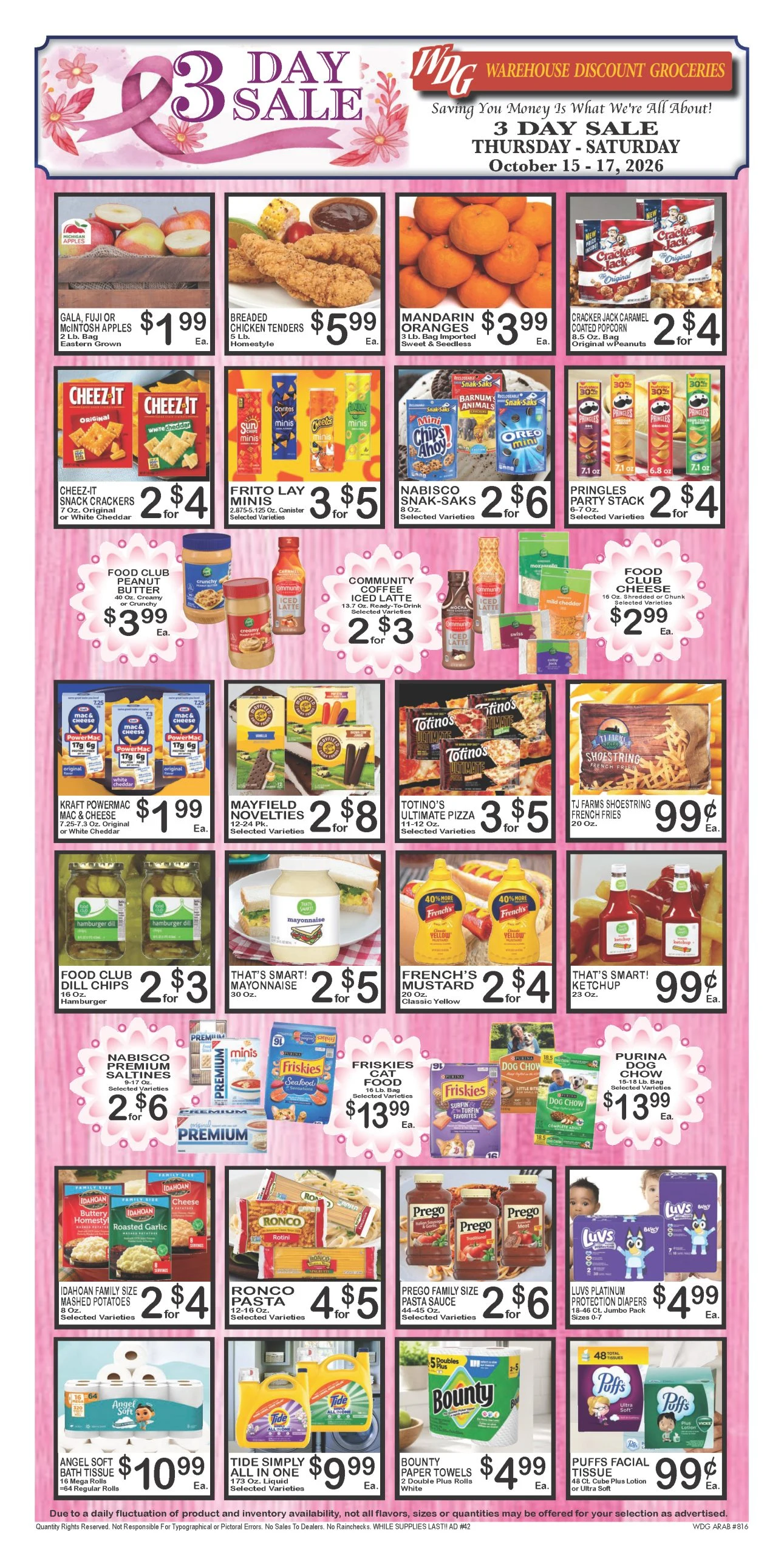 Warehouse Discount Groceries Arab WDG Weekly Ad - Page 3