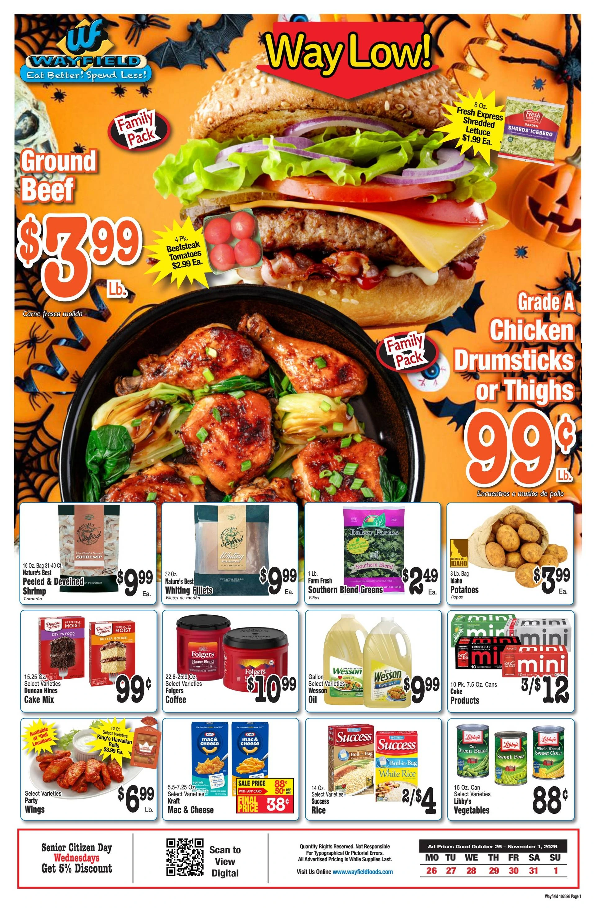 Wayfield Foods Weekly Ad 10/26/2026 - 11/1/2026 - Page 1
