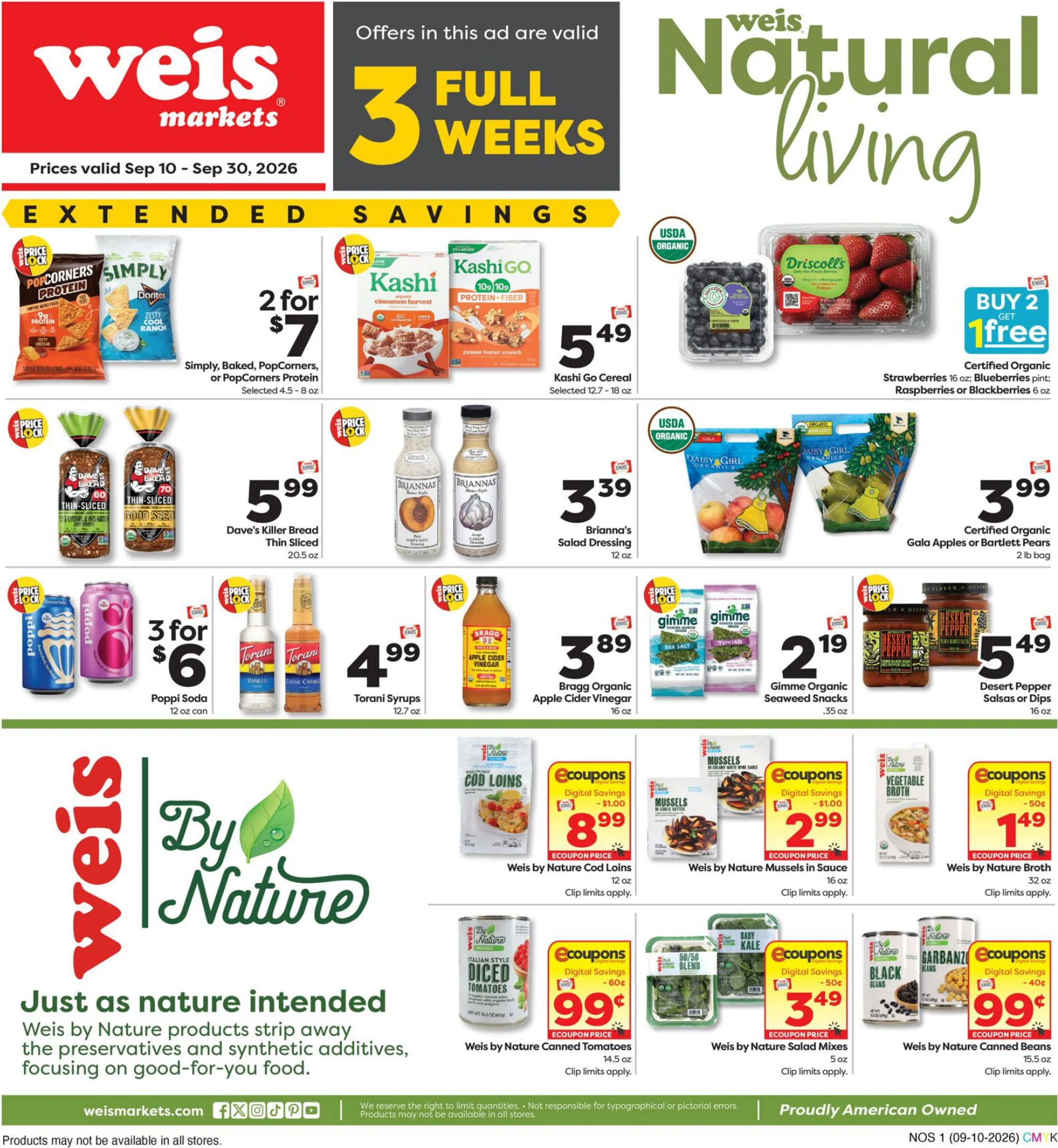 Weis Markets Natural & Organic - Page 1