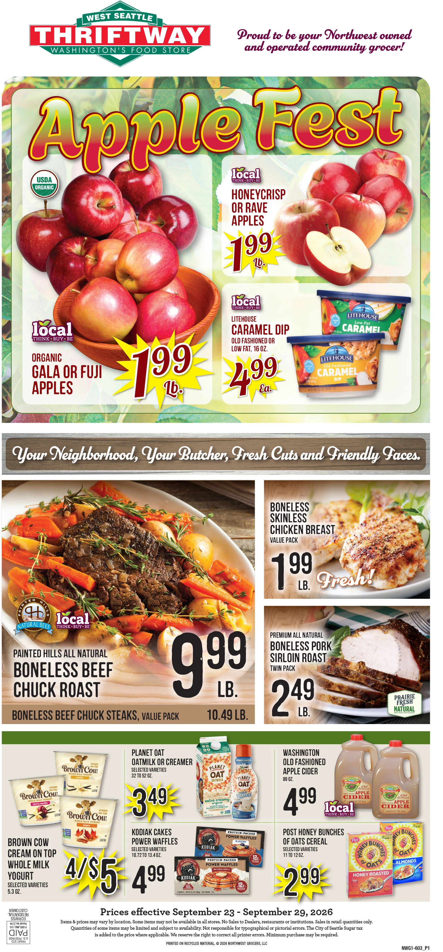 West Seattle Thriftway Weekly Ad - Page 1