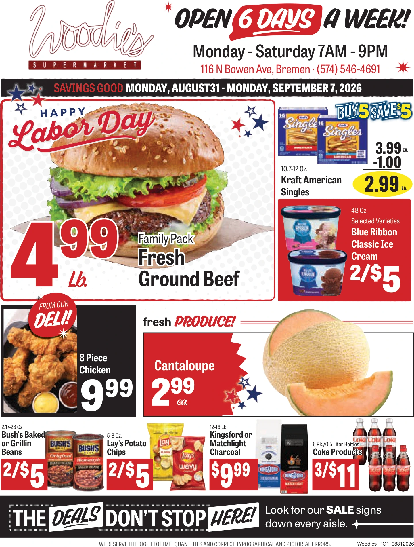 Woodie's Supermarket Weekly Ad - Page 1